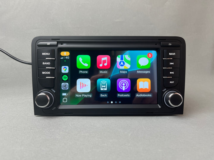 Audi A3 8P 2003 - 2012 Android-Navigationssystem Apple Carplay