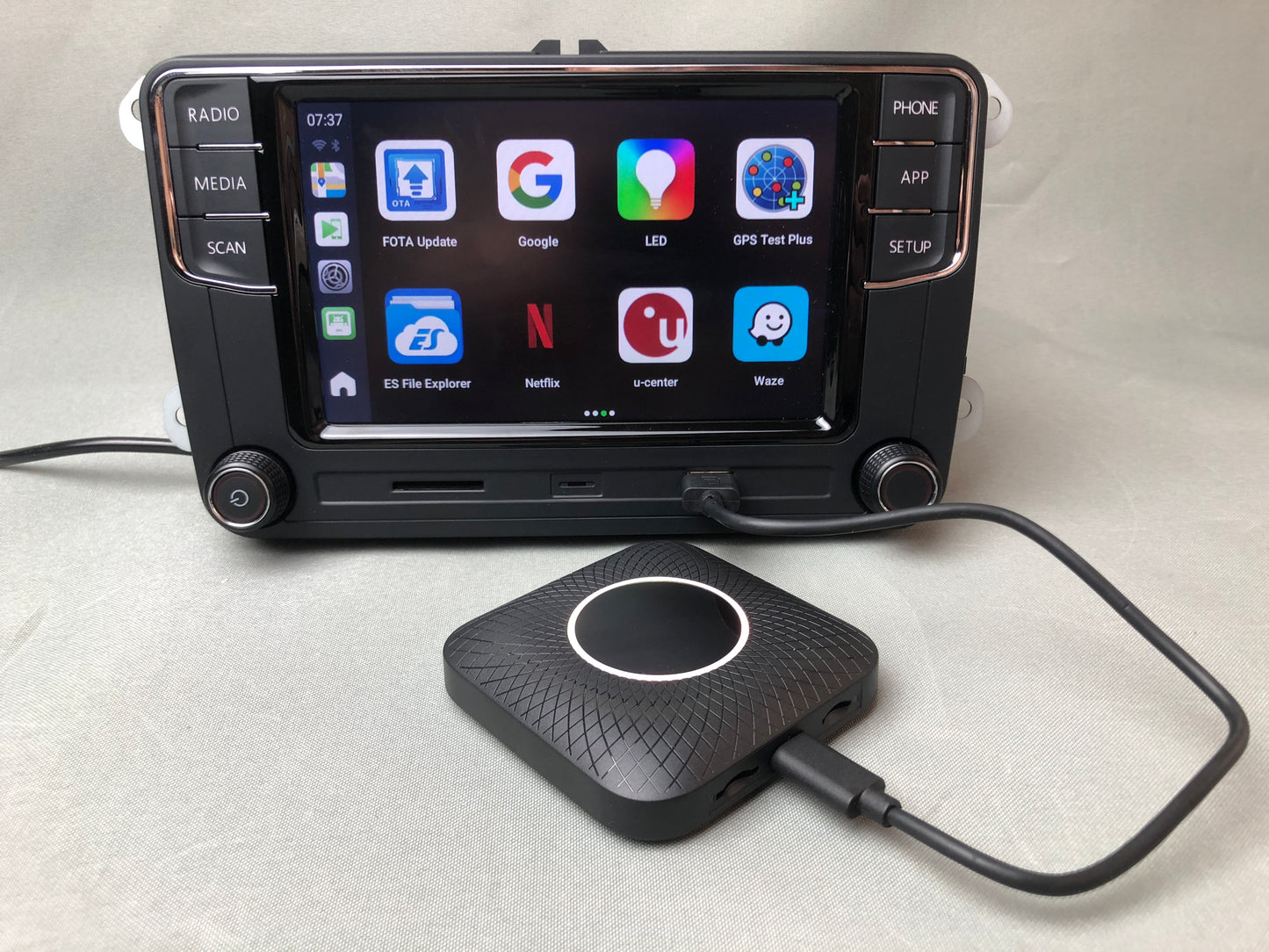 Android 13 Multimedia AI Box 8+128 GB Carplay Android Auto Wireless Naviradio TV AMI